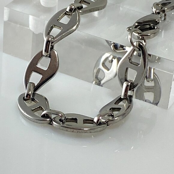 Mariner Coffee Bean Chain Link Bracelet Stainless Steel - Picture 10 of 10